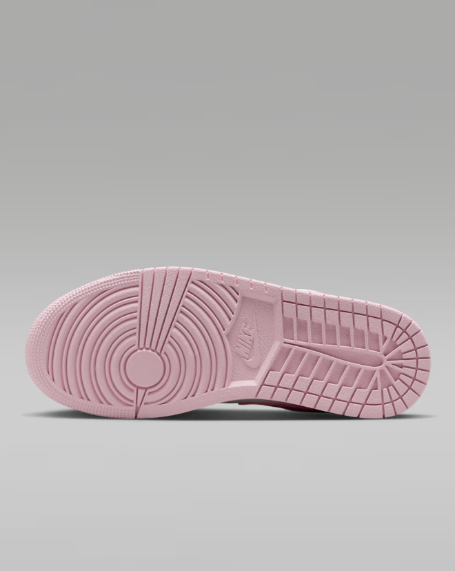 Air Jordan 1 Low Sneakers - Pink & White with Cream Midsole