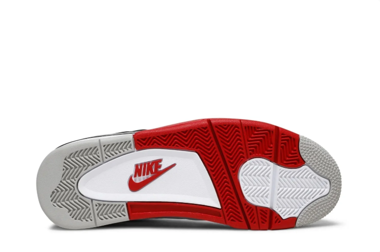 Air Jordan 4 Sneakers - White, Red & Black