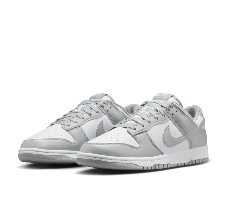 Nike Dunk Low Sneakers - White & Light Gray