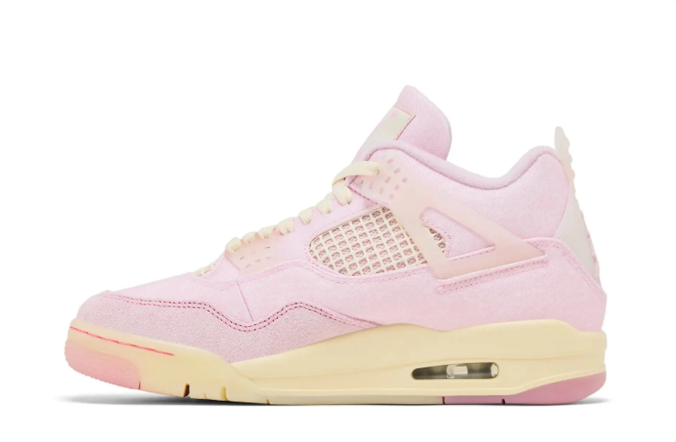 Air Jordan 4 Sneakers - Pastel Pink & Cream