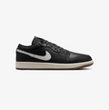 Air Jordan 1 Low Sneakers - Black & White with Gum Sole