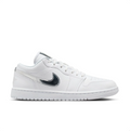 Air Jordan 1 Low Sneakers - White & Metallic Silver