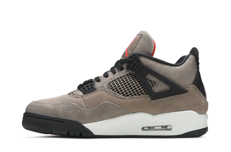 Air Jordan 4 Sneakers - Taupe Gray & Black