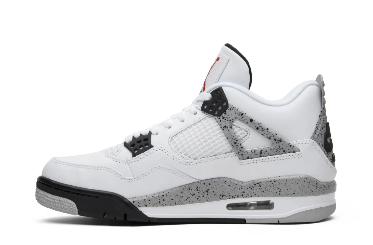 Air Jordan 4 Sneakers - White & Cement Gray