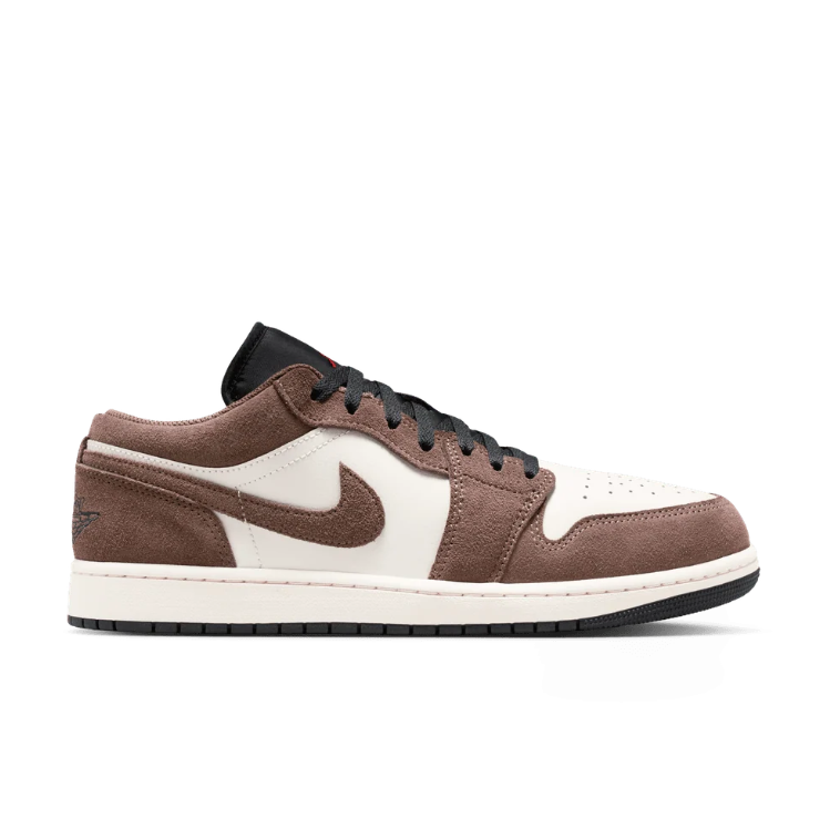 Air Jordan 1 Low Sneakers - Brown & Cream with Black Accents