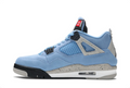 Air Jordan 4 Sneakers - Light Blue & Speckled Gray