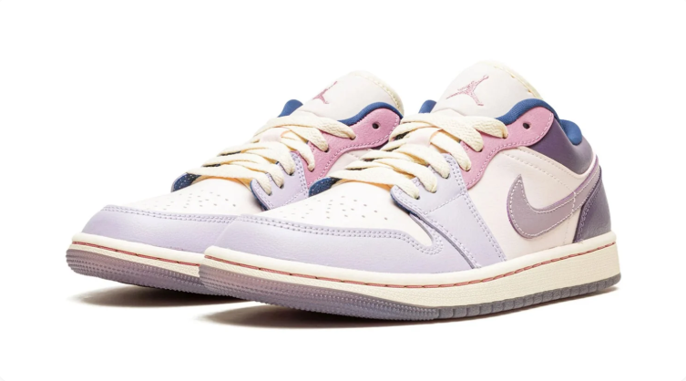 Air Jordan 1 Low Sneakers - Lavender, Purple & Pink