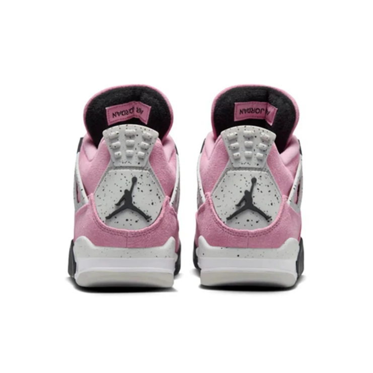 Air Jordan 4 Sneakers - Pink & Speckled Gray