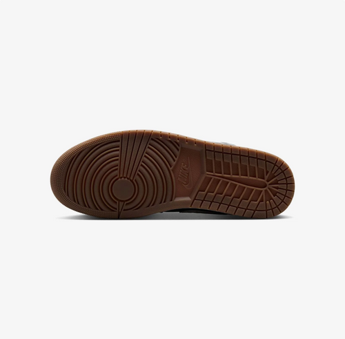 Air Jordan 1 Low Sneakers - Black & White with Gum Sole