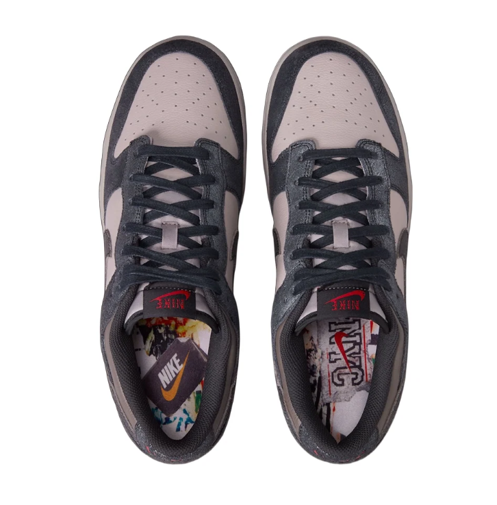 Nike Dunk Low Sneakers - Textured Charcoal & Taupe