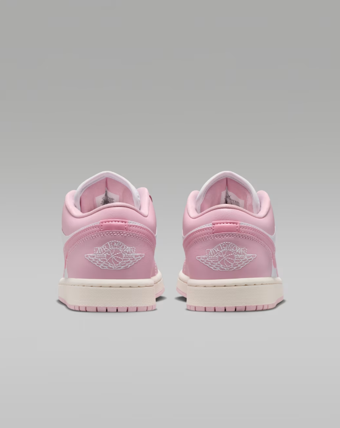 Air Jordan 1 Low Sneakers - Pink & White with Cream Midsole