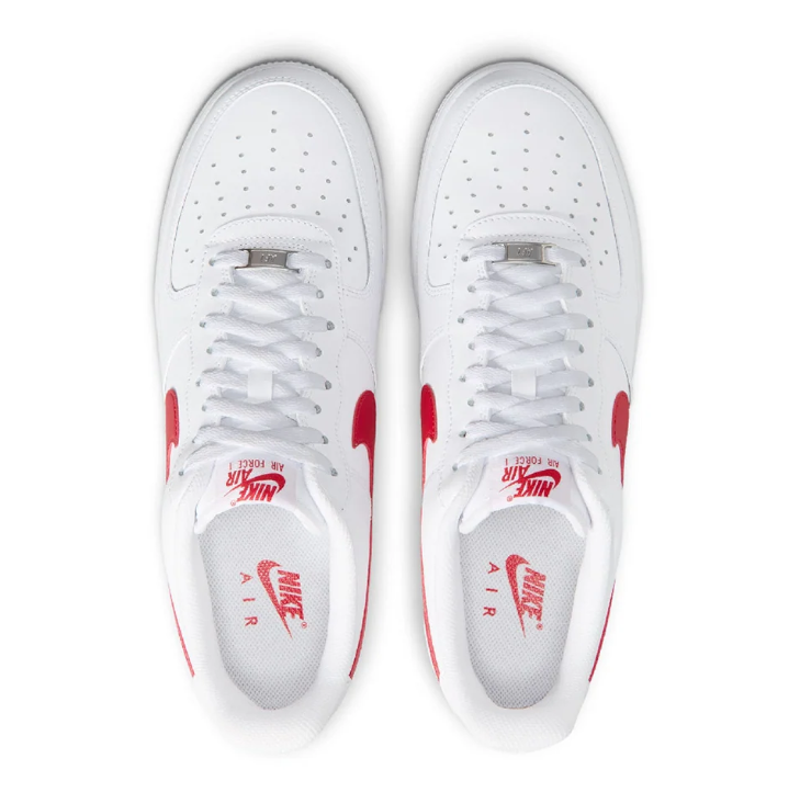Nike Air Force 1 Low Sneakers - White & Red