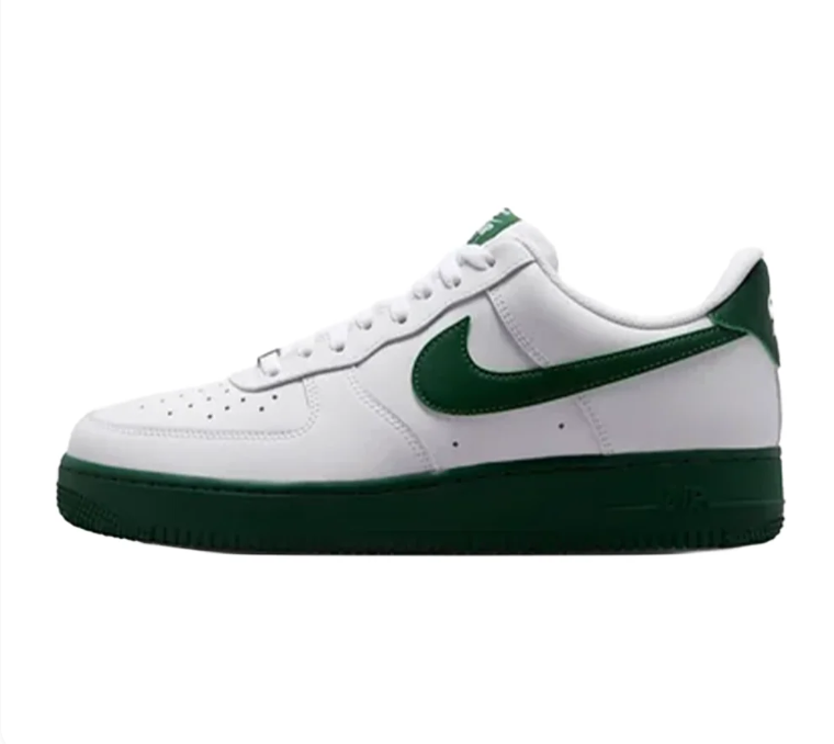 Nike Air Force 1 Low Sneakers - White & Forest Green