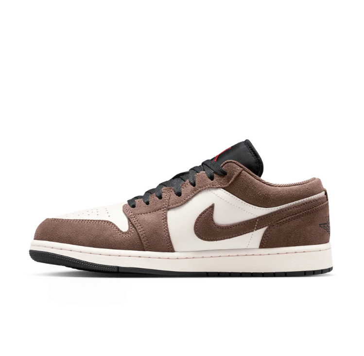 Air Jordan 1 Low Sneakers - Brown & Cream with Black Accents