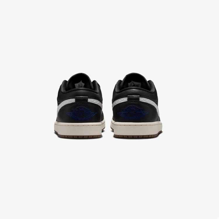 Air Jordan 1 Low Sneakers - Black & White with Gum Sole