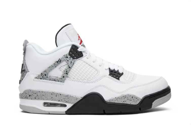 Air Jordan 4 Sneakers - White & Cement Gray