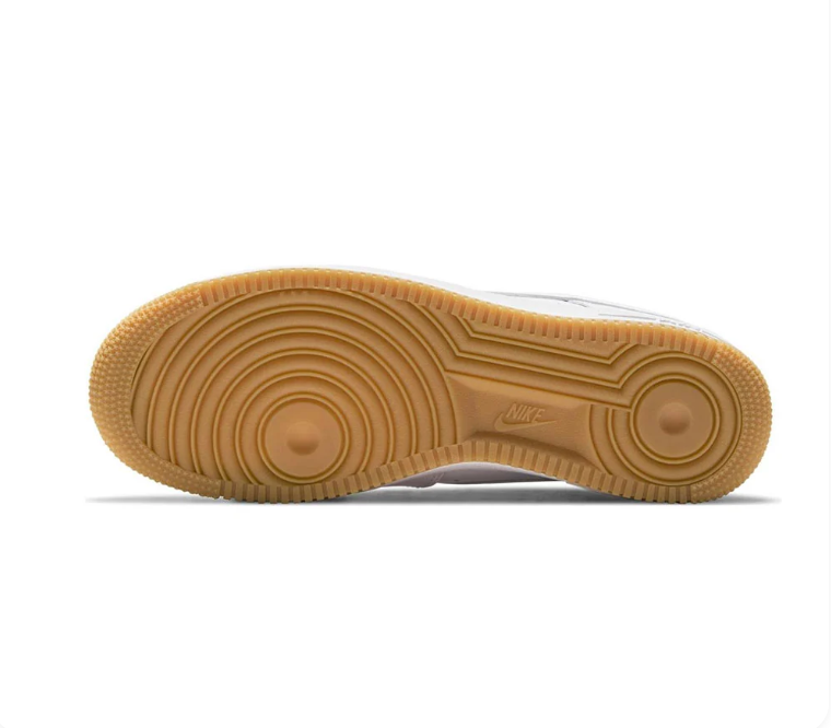 Nike Air Force 1 Low Sneakers - White with Gum Sole