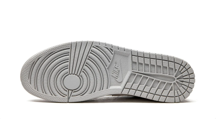 Air Jordan 1 Low Sneakers - White, Cream & Gray with Orange Accents